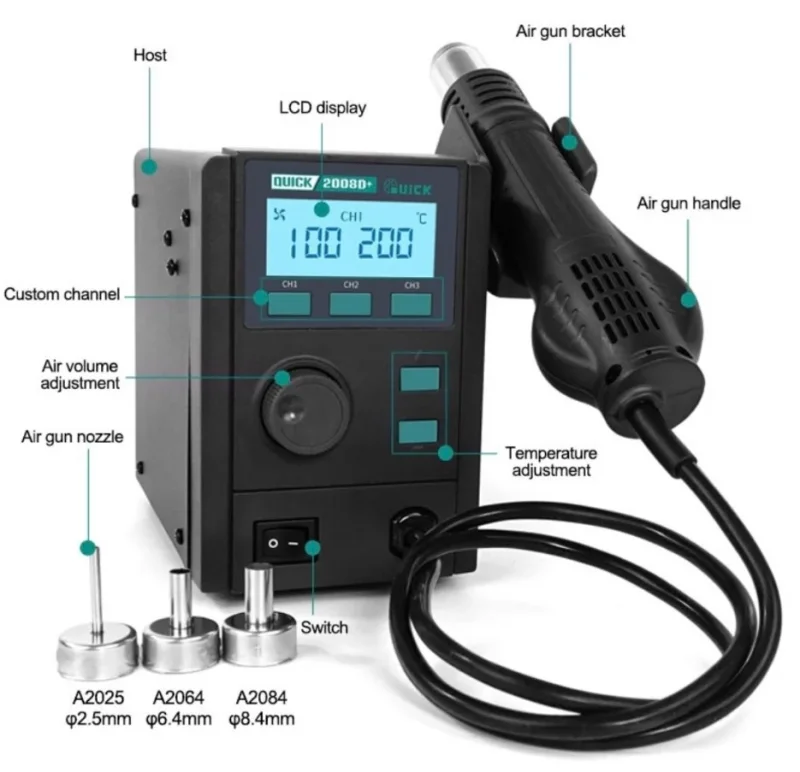 เครื่องเป่าลมร้อน QUICK 2008D+