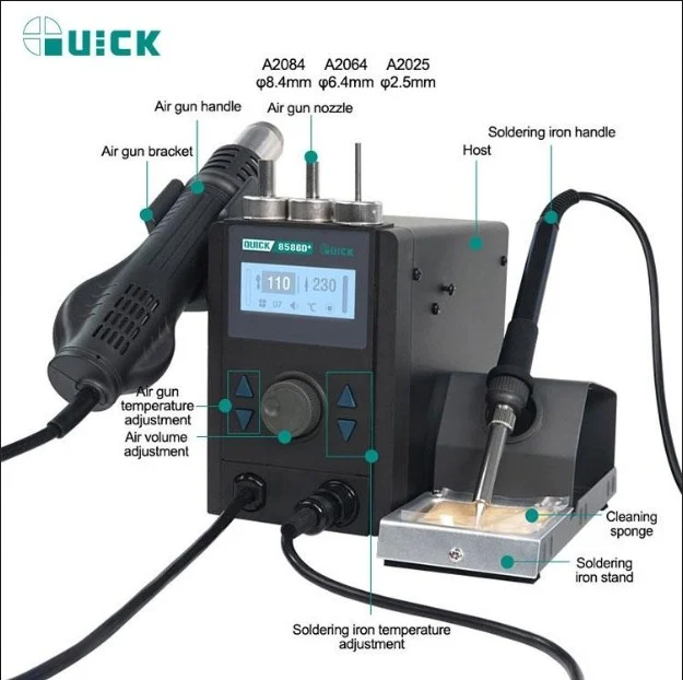 เครื่องเป่าลมร้อน QUICK 8586D+