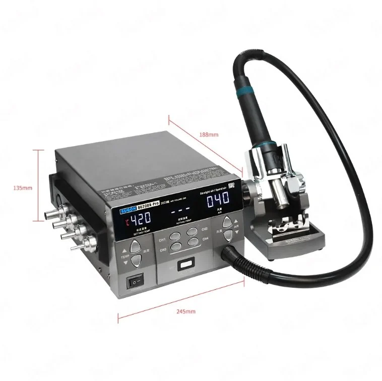 SUGON 8620DX Pro สถานีบัดกรีลมร้อน 1,000 วัตต์ พร้อมแท่นวาง 45 องศา